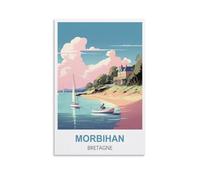 CYYHGEE Poster de voyage vintage Morbihan Bretagne - 30 x 45 cm - Décoration murale pour salon