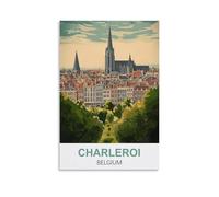 CYYHGEE Poster vintage sur toile Charleroi Belgique 60 x 90 cm pour décoration d'intérieur