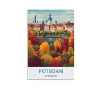 CYYHGEE Potsdam Germany Poster vintage sur toile pour décoration d'intérieur et salon 40 x 60 cm