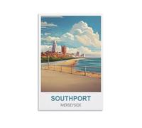 CYYHGEE Southport Merseyside Poster vintage sur toile pour décoration d'intérieur et salon 20 x 30 cm