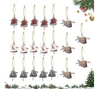 CYZBL - Lot de 20 pendentifs de décoration de sapin de Noël - Poupée ange en bois - Pendentif ange volant - Pour décoration de fenêtre, décoration du Nouvel An, cadeau - 6 cm