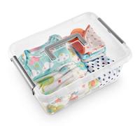 CZ boîte antibactérienne 12,5 l 39x29x16,5cm,poignée, transp.plastique