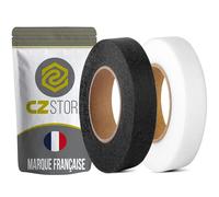 CZ Store®- ✮GARANTIE A VIE✮ ruban thermocollant X2 |BLANC ET NOIR|50 M X 20 MM|✮Marque Française✮-Ourlet, bande thermocollante transparente pour tissus : rideau/pantalon/robe/jean/vetement