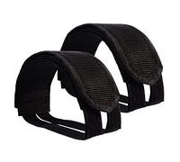 CZ Store Lot de 2 sangles de pédale de vélo - Repose-pieds en nylon résistant, double bande adhésive - Accessoire réglable pour BMX, VTT, vélo de ville, vélos d'appartement stationnaires - Lot de 2
