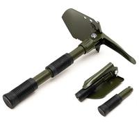 CZ-XING Mini pelle de camping pliable, légère et portable, en acier au carbone, pelle de survie multi-outils pour l'extérieur, la randonnée, le creusement, la randonnée, les urgences en voiture, hors