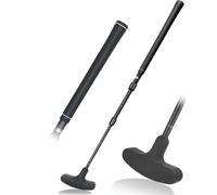 CZ-XING Mini putter de golf avec tige réglable en alliage d'aluminium pour junior, avec manche extensible, main droite et gauche, excellent cadeau de golf (noir)