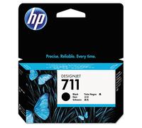 CZ129A Cartouche d'encre authentique HP 711 noir de 38 ml avec encre HP d'origine, pour traceurs grand format HP DesignJet T120, T125, T130, T520, T525, T530 et tête d'impression HP 711 DesignJet