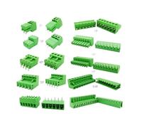 CZAOINCU 5Pair 15EDG KF2EDG 3.5mm 3.81mm 3.96mm 5.08mm PCB Screw Terminal Block 2-12Pin Male Female Socket Pin Header Wire Connector (Right Angle,3.81MM_7P)