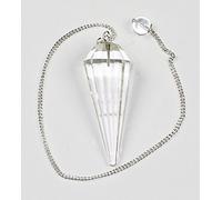 CZAOINCU Pendule chargé en Cristal Naturel à 12 Pierres précieuses à facettes Collecte à Domicile (Color : Quartz)