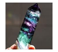 CZAOINCU Promo de Folie !!! en Pierre de Fluorite de Quartz de Cristal Hexagonal Naturel gemme Verte Violette Collecte à Domicile (Color : Multicolor, Size : 6.5-7cm)
