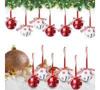 CZAYEFNH 12 pièces grelot Noel, Cloche de Noël Suspendue, Ornements Petites Clochettes Grelots, Decoration Noel, Clochette pour Arbre de Noël Fête de Noël Intérieur Décor Extérieur