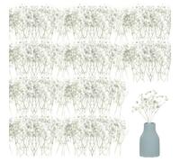 CZAYEFNH 30 Pcs mini gypsophiles séchées, Gypsophile Artificiel, Bouquets de Gypsophile Artificiels, pour décoration de Maison, de Mariage, de Bureau, de Bricolage (Blanc Ivoire)