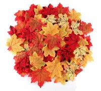 CZAYEFNH 500 Pcs Feuilles d'érable artificielles d'automne, Plante de Feuille d'érable simulée, Multicolore Plante Automne Décoration, pour Thanks-giving Mariages Décoration d'extérieur Party DIY