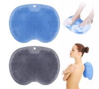 CZAYEFNH Brosse Pieds Douche, 2 pièces Foot Scrubber Douche avec Antidérapant Ventouses, Épurateur de Pieds de Douche, Un Tampon de Massage Apaisant et Relaxant pour Nettoyer et Masser les Pieds