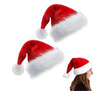 CZAYEFNH Chapeau de Noël - Bonnet de Noël douillet, avec une largeur de 32 cm, style en peluche longue et épaisse, Confort inégalé et chaleureux, parfait pour l'ambiance festive de