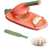 CZAYEFNH Machine à boulettes 2 en 1, presse à pâtes, machine à boulettes, moule à boulettes, moule à raviolis de pâte, emballage de peau, moule à boulettes, pour faire des raviolis (Façon Carotte)