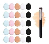 CZAYEFNH Pack De 25 Poudriers À Doigts Et Pinceaux Correcteurs - Idéal pour Les Fonds De Teint Liquides, Les Correcteurs Et Les Cosmétiques