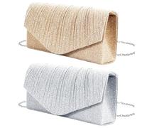 CZAYEFNH Pochettes et Clutches Femme, Oro e Argento Sac de Soirée, Pochette Doree Mariage, Sac à Main pour Fete, Voyage, Boule