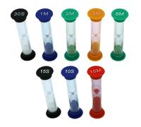 CZAYEFNH Sablier Polyvalent de minuterie - Ensemble de 8 sabliers pour Gestion du Temps - Parfait pour Les Enfants, Le brossage de Dents, la Douche, Le chronomètre et Bien Plus Encore