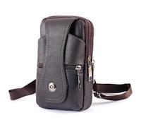 CZAYEFNH Sac Bandoulière Homme,Étui de ceinture, Fermeture magnétiqu, Etui Ceinture Telephone avec Une Sangle d'Épaule,Idéal pour les Activités Extérieures et le Travail