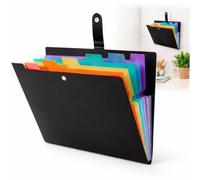 CZAYEFNH Trieur 7 Compartiments A4, Plastique extensible accordéon dossiers de fichiers Document Organiseur A4 Classeur et trieur à documents 7 poches avec fermeture Snap pour l'école et bureau voyage