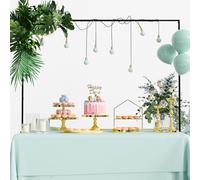 CZCPAPY Arche de table, Support d'arche de table réglable, Support suspendu noir pour mariages, fêtes d'anniversaire et fêtes de Noël