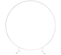 CZCPARY Kit d'arche de ballon rond, 2,2 m, support pour ballons, cadre en métal blanc, décoration de fête d'anniversaire, décoration de mariage, support de papier peint, décoration de fête de remise