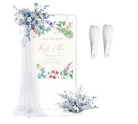 CZCPARY Panneau d'affichage de mariage, panneau d'affichage réglable, support de table de mariage, panneaux d'affichage pour affichage (blanc)