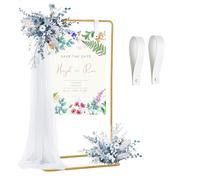 CZCPARY Support d'affiche de mariage, support de panneau réglable, support de tableau de sièges de mariage, support de bienvenue pour affichage (doré)