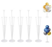 CZCPARY Support de ballon,support de ballon avec support en plastique, utilisé pour la fête d'anniversaire et la fête de mariage, réutilisable (5PCS)