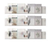 CZDANG Bibliothèques suspendues en Acrylique, Porte-revues, étagères Transparentes for Livres, étagères murales flottantes for Chambre, Bureau, 3 pièces(Clear-Stripe,80 * 5 * 15cm)