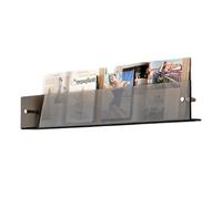 CZDANG Bibliothèques suspendues en Acrylique, Porte-revues, étagères Transparentes for Livres, étagères murales flottantes for Chambre et Bureau(Grey,80 * 6.5 * 16cm)