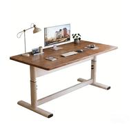 CZDANG Bureau Industriel réglable en Hauteur, Bureaux de Jeu d'ordinateur Flexispot manuels, Table de Travail Ergonomique Debout for Bureau à Domicile et Petits espaces(Marron,120 * 60 * 63cm)