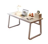 CZDANG Bureaux d'ordinateur de Jeu en Bois, Cadre métallique de Bureau Debout, Table à Manger de Poste de Travail Moderne for étude, Bureau à Domicile(140 * 60 * 73cm)