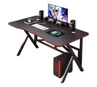 CZDANG Computer Desk，Computer PC Gaming Table Carbon Fiber Surface Sturdy PC Desk for Home Office,Industrial Design(Zwart,120 * 60 * 75cm)