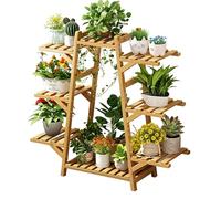 CZDANG Étagère for Plantes en Bambou à Plusieurs Niveaux, Grand Support de Fleurs d'intérieur, présentoir de Plantes Minimaliste for Jardin extérieur, Patio, Bureau, Balcon(8TIER)