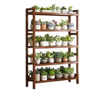 CZDANG Outdoor Bamboo Plant Stands for Multiple Plants,Multiple Storage Stand Unit Tall Display Rack，Minimalist Plant Display Holder for Outdoor Garden Patio Office Balcony(Naturel)