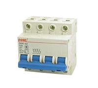 CZDIQXVF AC 400V 63A 4000A 4P Disjoncteur Miniature Rail DIN DZ47-63 C63