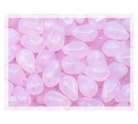 Czech 50-Piece Glass Beads, 6x9mm, Teardrop Opal Gentle Pink