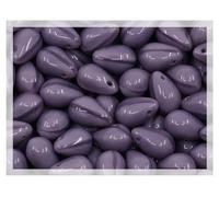 Czech 50-Piece Glass Beads, 6x9mm, Teardrop Silk Dirty Lavender Violet (24010)
