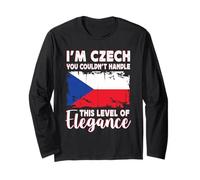 Czech Republic Flag Proud Elegant Czech Boyfriend Girlfriend Manche Longue