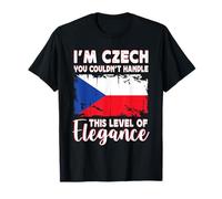 Czech Republic Flag Proud Elegant Czech Boyfriend Girlfriend T-Shirt