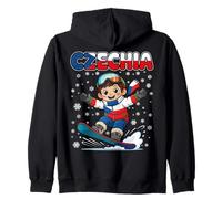 Czech Republic Snowboard Kid Czechia pour garçons et Enfants Sweat à Capuche