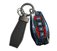 CZEMAM Coque de e voiture lourde pour Hongqi H5 HS5 E-QM5 H9 HS3 2025 | Cyber Mecha Coque de protection en alliage de zinc et silicone pour Ousado H6 HQ6 E-HS9 HS6 PHEV avec porte-clés