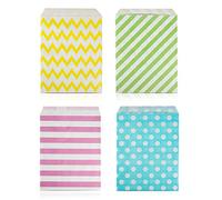 Czemo 100pcs Sac en Papier Couleur / Sacs Cadeaux Pour Bonbons Buffet Cadeau Fête Mariage Anniversaire Partie 18 x 13CM