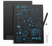 Czemo LCD Tablette Ecriture Adulte 12 Pouces,Rechargeable, Réutilisables Tablette D'écriture LCD Adulte Bloc Note Ardoise Electronique pour Bureau, Salle de Classe, Mémo, Notes, Croquis