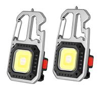 Czemo Mini Lampe de Travail LED Rechargeable 800 Lumens Mini Lampe de Poche, Lampe Porte clé, Lampes d'inspection Étanche Magnétique Baladeuse LED pour la Réparation de Camping Éclairage de Secours