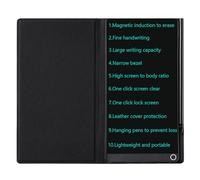 Czemo Tableau d'écriture LCD pour adulte de 6,5 pouces avec étui de protection, réutilisable, tableau d'écriture LCD, tablette d'écriture numérique, tableau magique pour bureau, salle de classe, mémo