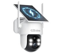CZEview 4K 8MP Camera Surveillance WiFi Extérieure Solaire, System d'Alarme, Camera Exterieur Batterie sans Fil, 2.4G WiFi