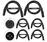 Czgor 1.2 mètres de Câbles DMX 6 Pièces, Flexibles 3 Broches Signal XLR Mâle à Femelle DMX Cable Pour Signal D'éclairage de Scène Connexion XLR Fil De Lumière de Scène